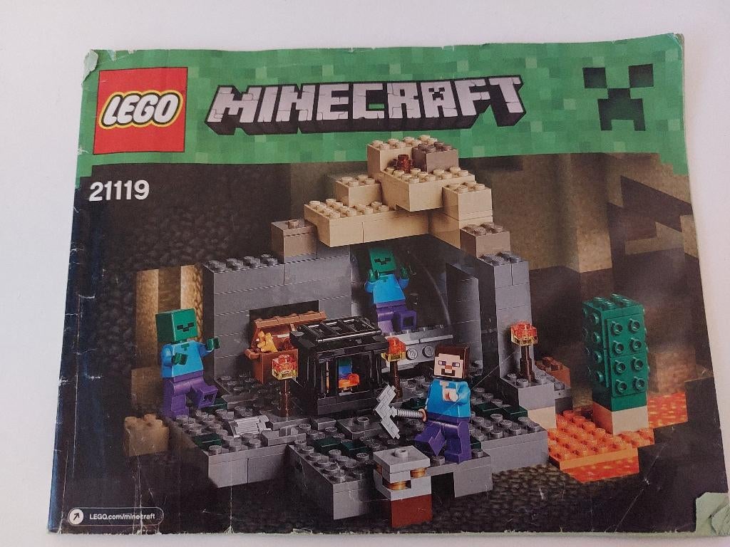 Lego Minecraft 21119 The Dungeon / De kerker, Compleet, Gebruikte blokjes met nopjes, Minecraft, Lego