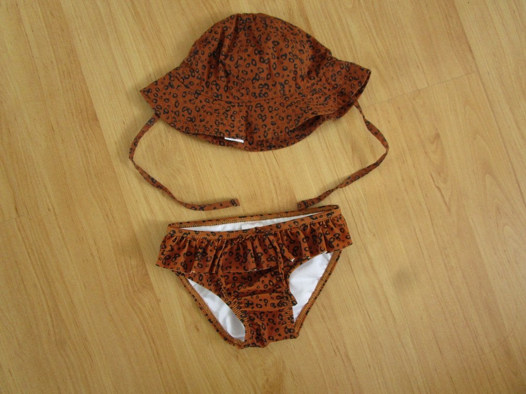 Hema maat 74/80 - bikinibroekje + zonnehoedje, Meisje, Bikinibroekje, Ophalen of Verzenden, Zo goed als nieuw