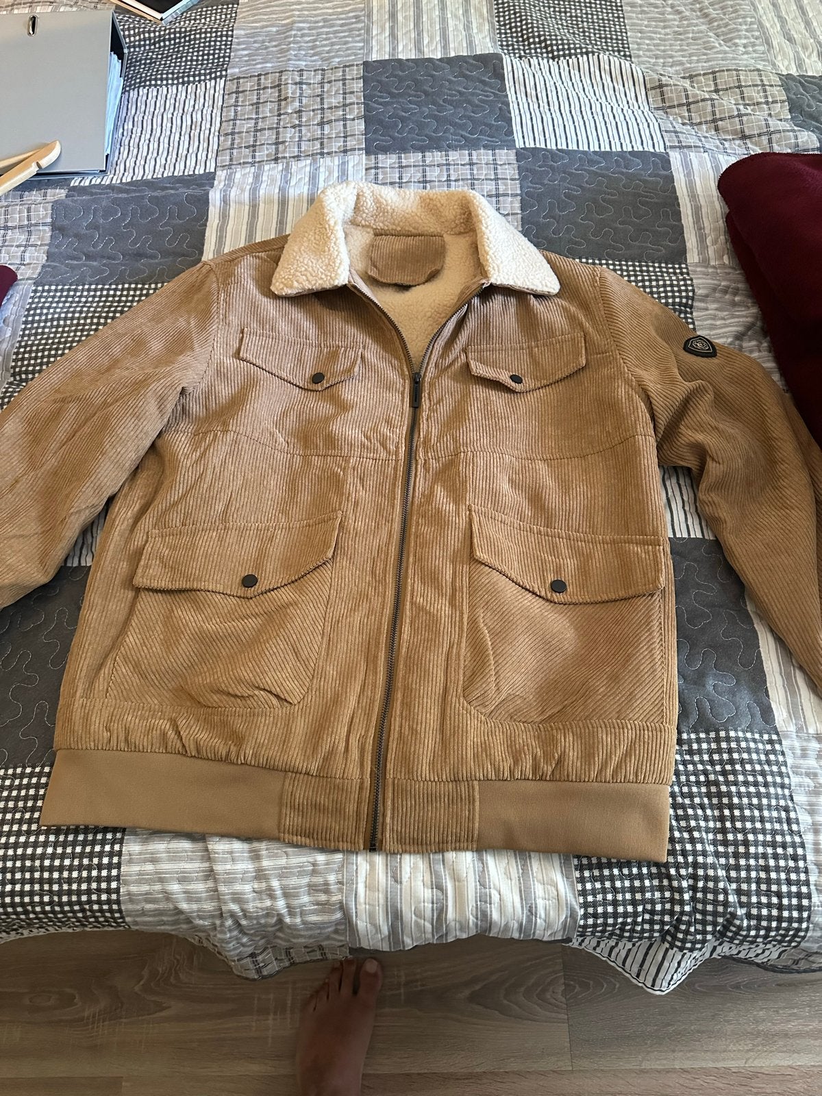 jas met teddy voering - Maat 4XL, Ophalen, Zo goed als nieuw, Overige maten, Bruin