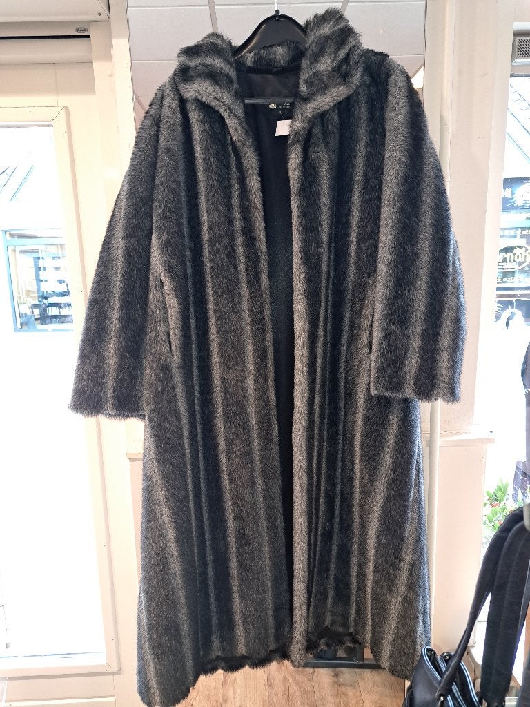 Prachtige Edgar Vos Dames Faux Fur Jas (Maat M), Zwart, Edgar Vos, Zo goed als nieuw, Ophalen