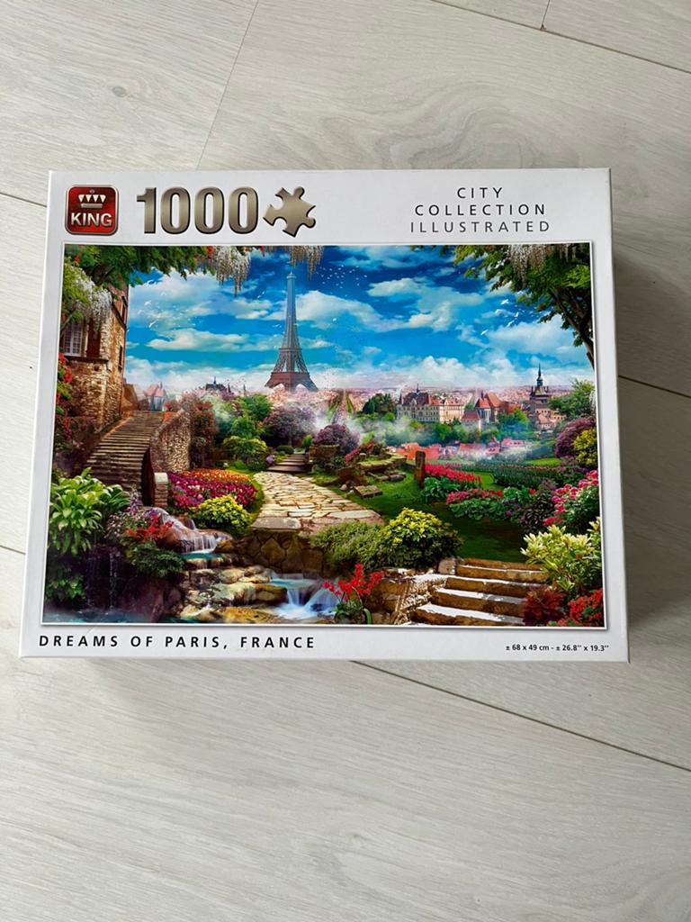 Puzzel city collection dreams of Paris 1000 stukjes, Ophalen, 500 t/m 1500 stukjes, Zo goed als nieuw