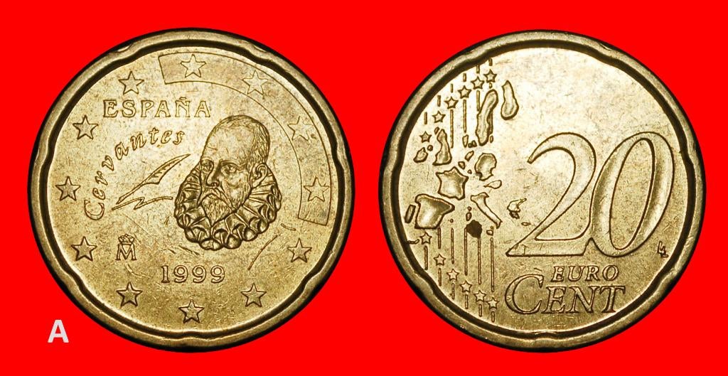 ⰏNORDIC GOLD (1999-2006): SPAIN 20 EURO CENTS 1999 DISCOVERY, Ophalen of Verzenden, Spanje, 20 cent, Losse munt