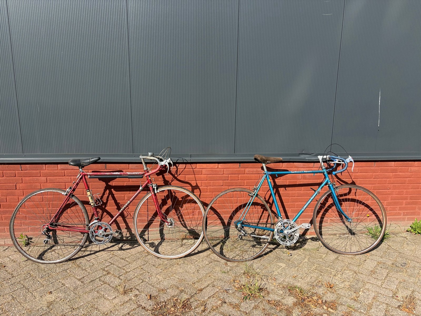 2 retro wielrenfietsen: Monza Sport & Superia (opknappers), Fietsen en Brommers, Gebruikt, Overige maten, Ophalen, Overige merken