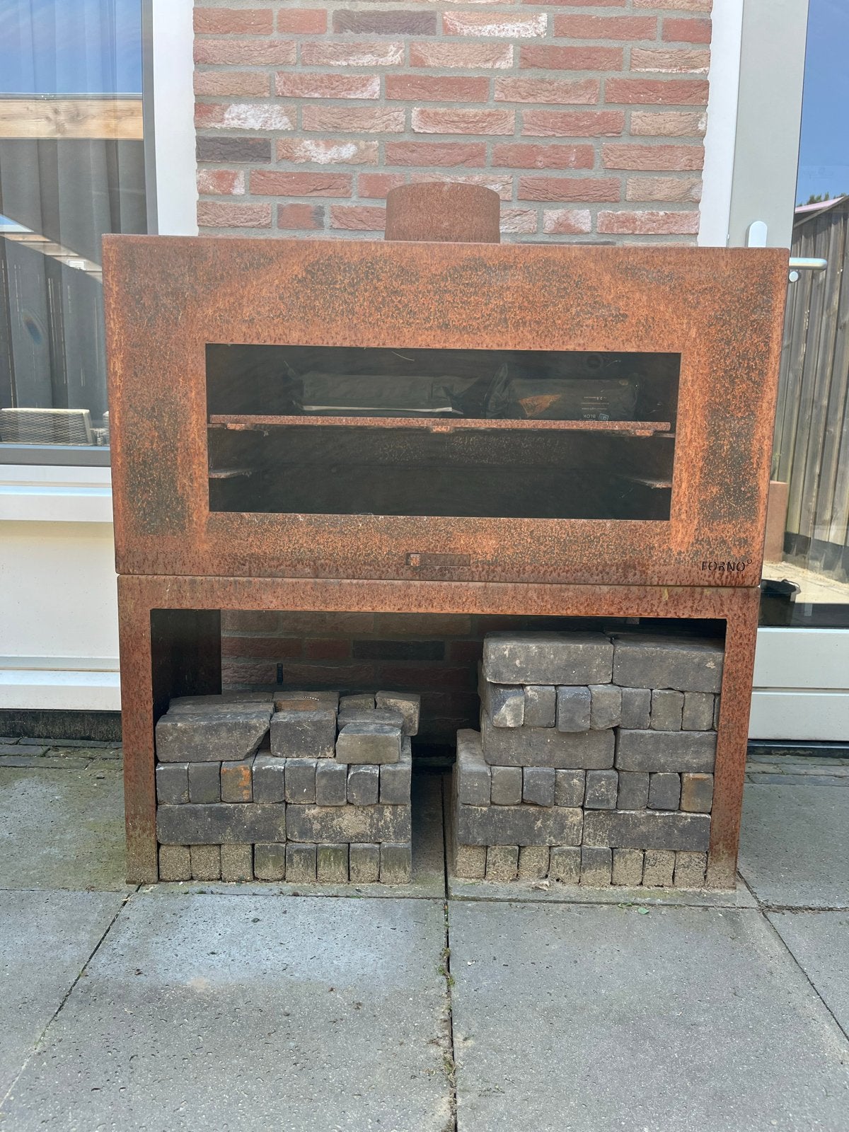FORNO Cortenstaal Vuurton/Buitenhaard, Ophalen, Gebruikt, Vuurton