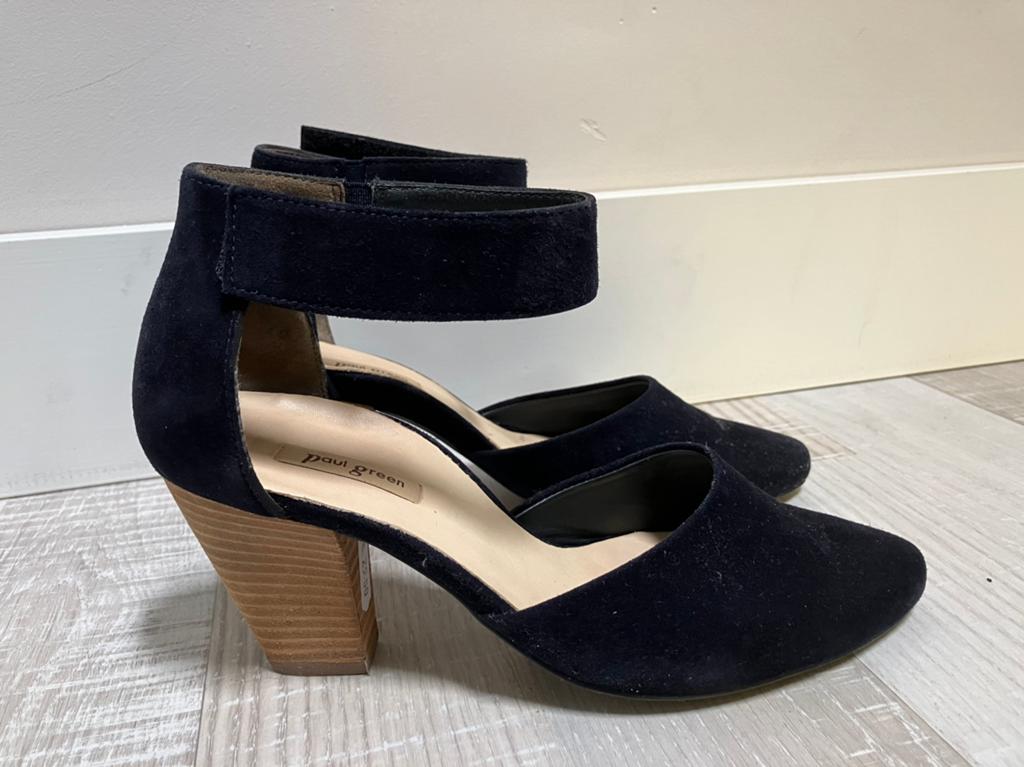 Paul Green zwarte pumps met enkelbandje maat 4 (37) zgan, Pumps, Zwart, Ophalen of Verzenden, Zo goed als nieuw