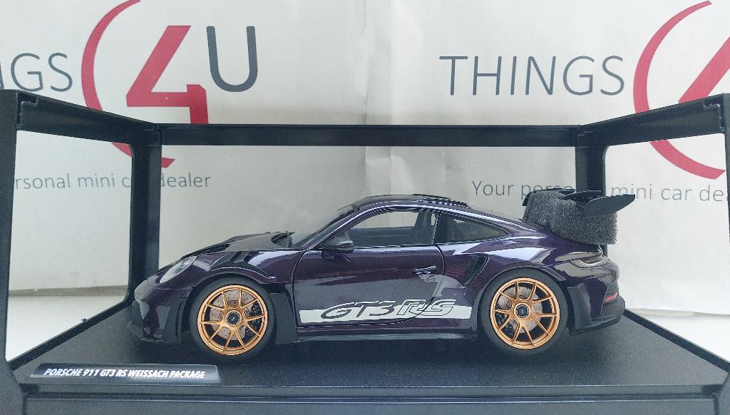 Solido 1:18 Porsche 911 (992) GT3 RS Weissach Package violet, Ophalen of Verzenden, Nieuw, Auto, Solido