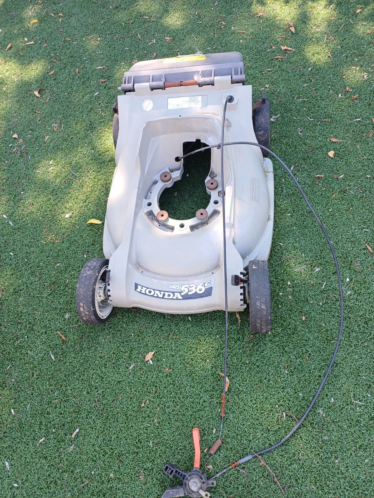 Honda maaidek HRB 536C zonder wielen, alleen maaidek, Tuin en Terras, Ophalen, Cirkelmaaier, Honda, Gebruikt