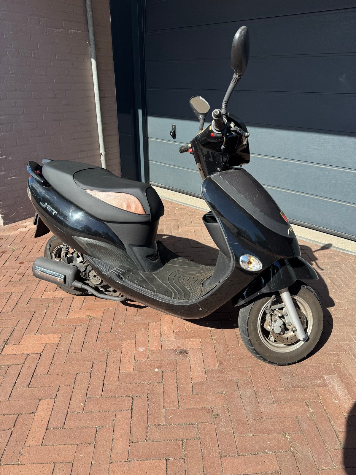 Lintex Jet Snorfiets Scooter 4 takt - Zwart, Gebruikt, Ophalen of Verzenden, Gebruikt, Maximaal 45 km/u, Benzine