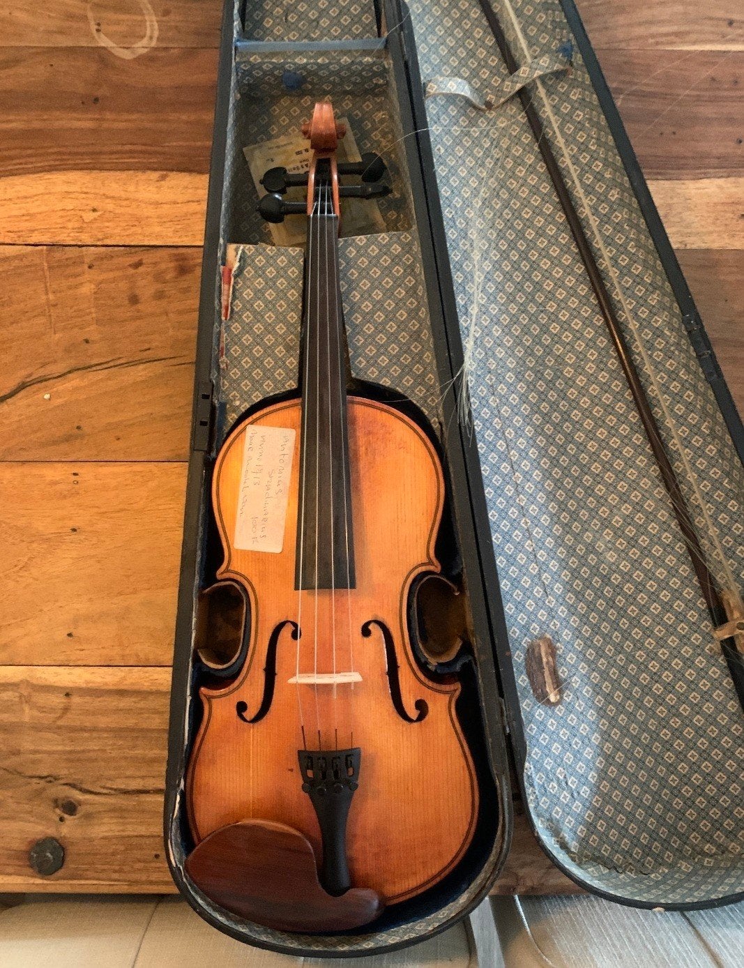 Viool met koffer, Antonius Stradivarius model, Ophalen of Verzenden, Gebruikt, 4/4-viool, Met koffer