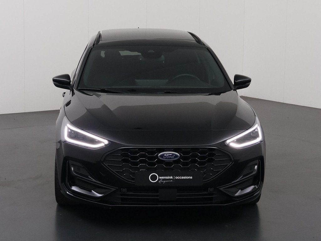 Ford Focus 1.0 EcoBoost Hybrid ST Line X | Trekhaak Afneemba, Auto's, Ford, Stof, Gebruikt, Automatische klimaatregeling, Zwart