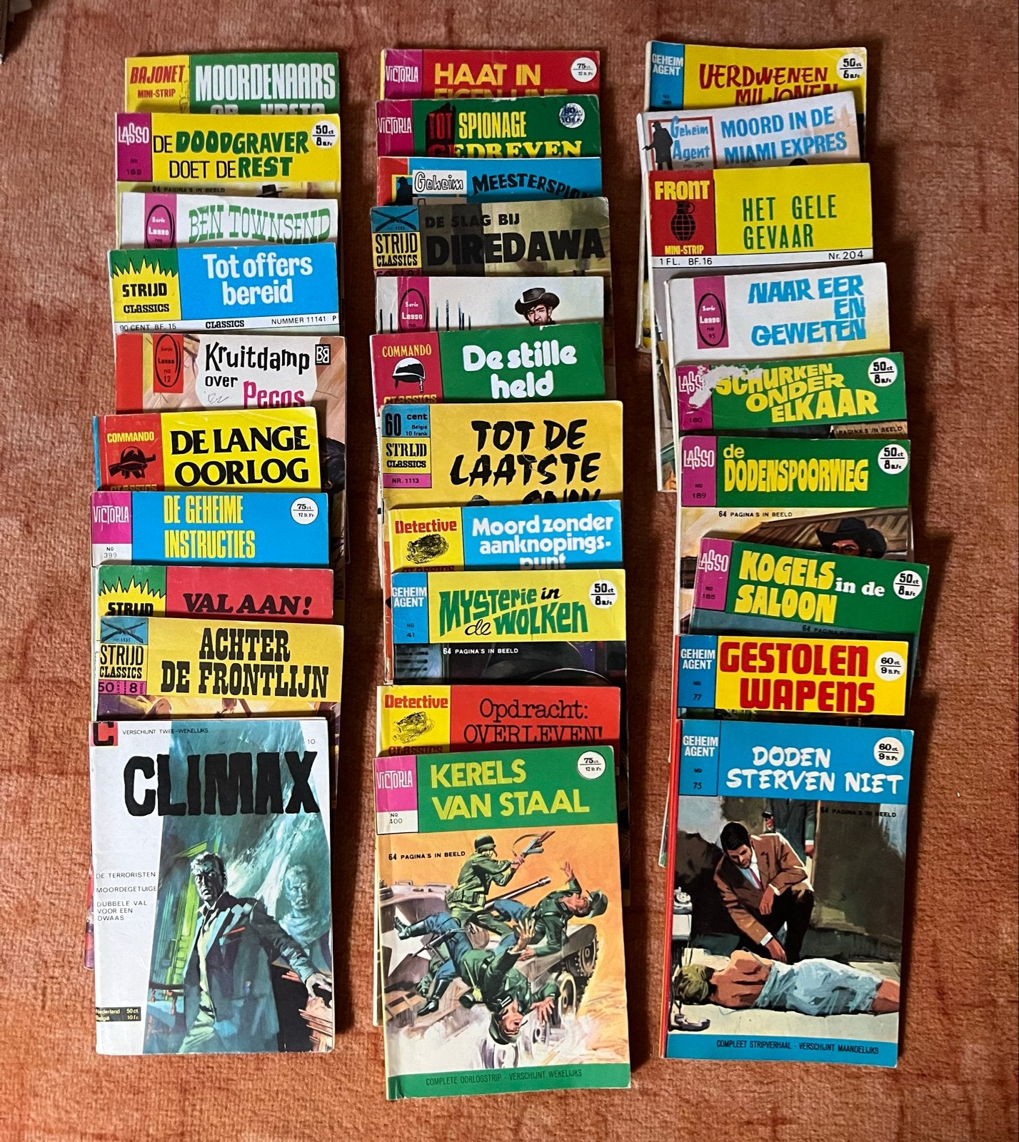 Grote collectie (134 x)vintage stripboeken - diverse series, Meerdere stripboeken, Ophalen of Verzenden, Gelezen