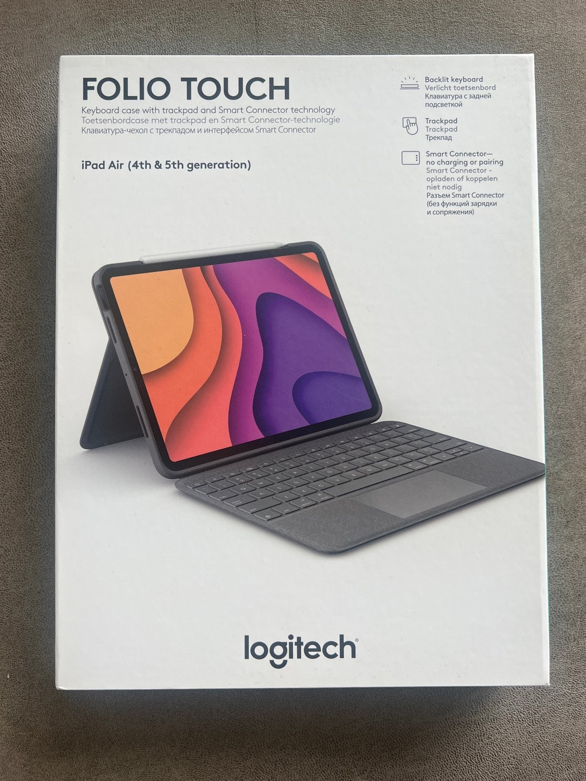 Logitech Folio Touch Keyboard Case iPad Air 4/5, 10 inch, IPad Air (4th & 5th generation), Nieuw, Bescherming voor- en achterkant