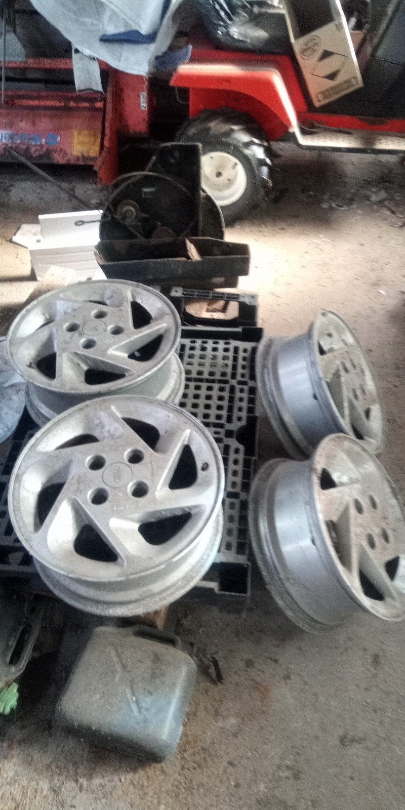 Set van 4 gebruikte Ford rs turbo velgen, ideaal voor opknap, Gebruikt, Velg(en), Ophalen of Verzenden, Personenwagen