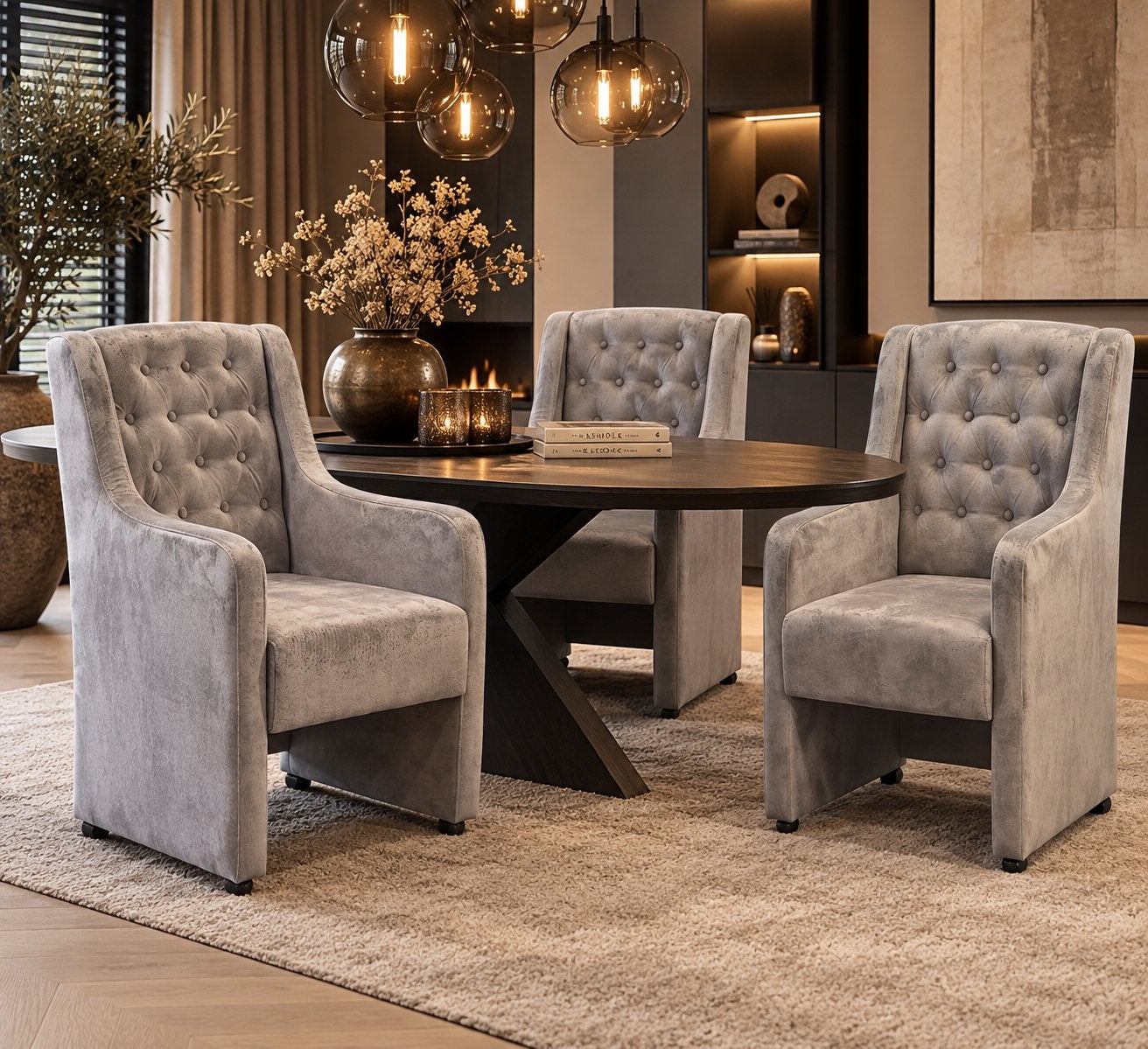 3 luxe gecapituneerde stoelen showmodellen!!, Ophalen, Industrieweg 25, Rj, Nieuw
