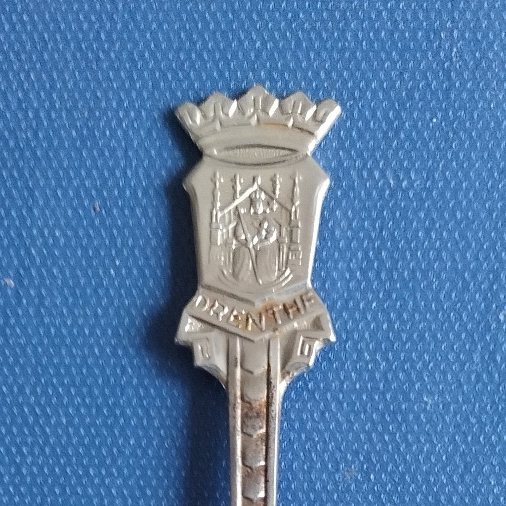 verzilverd lepeltje Drenthe, Antiek en Kunst, Ophalen of Verzenden