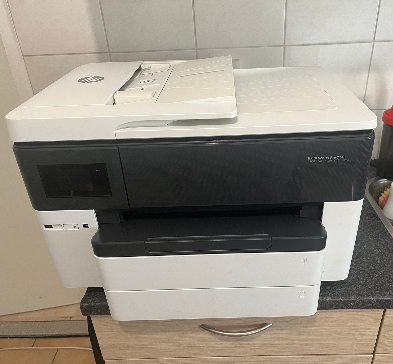 HP officejet pro 7740, Computers en Software, Printers, Ophalen, Zo goed als nieuw