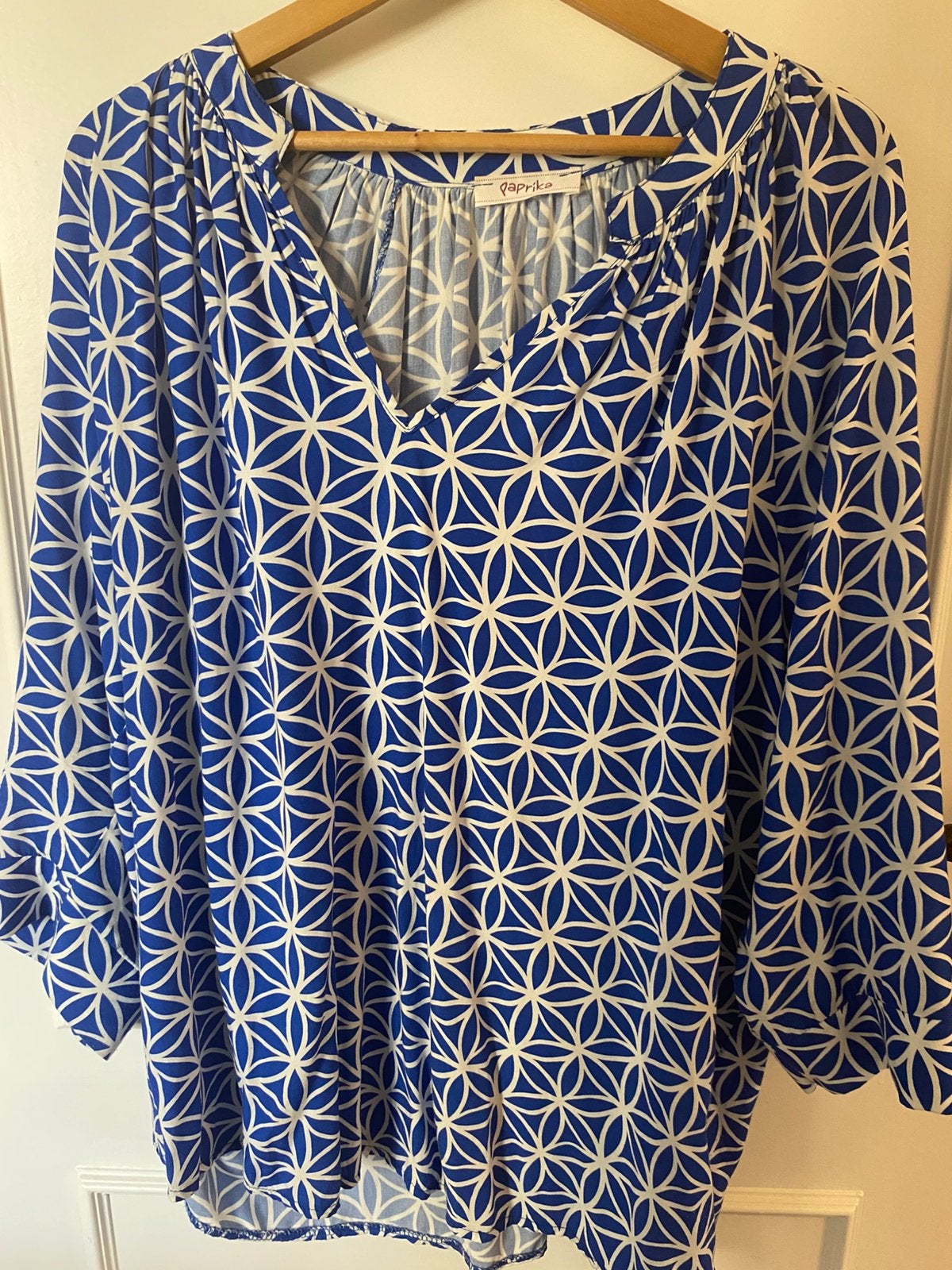 Paprika blouse maat 2 44-46, Ophalen of Verzenden, Gedragen, Blauw, Blouse of Tuniek