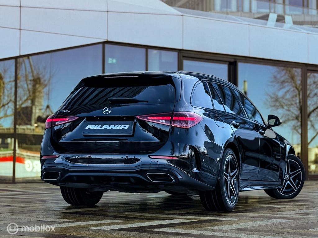 Mercedes C-klasse Estate 300 e AMG Line |Pano |HUD |Sfeer, Automaat, Achterwielaandrijving, Gebruikt, Zwart