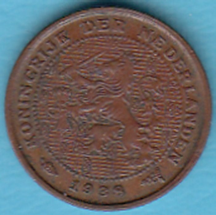 Nederland halve cent 1938 Wilhelmina in munthouder, Postzegels en Munten, Munten | Nederland, Ophalen of Verzenden, Koningin Wilhelmina