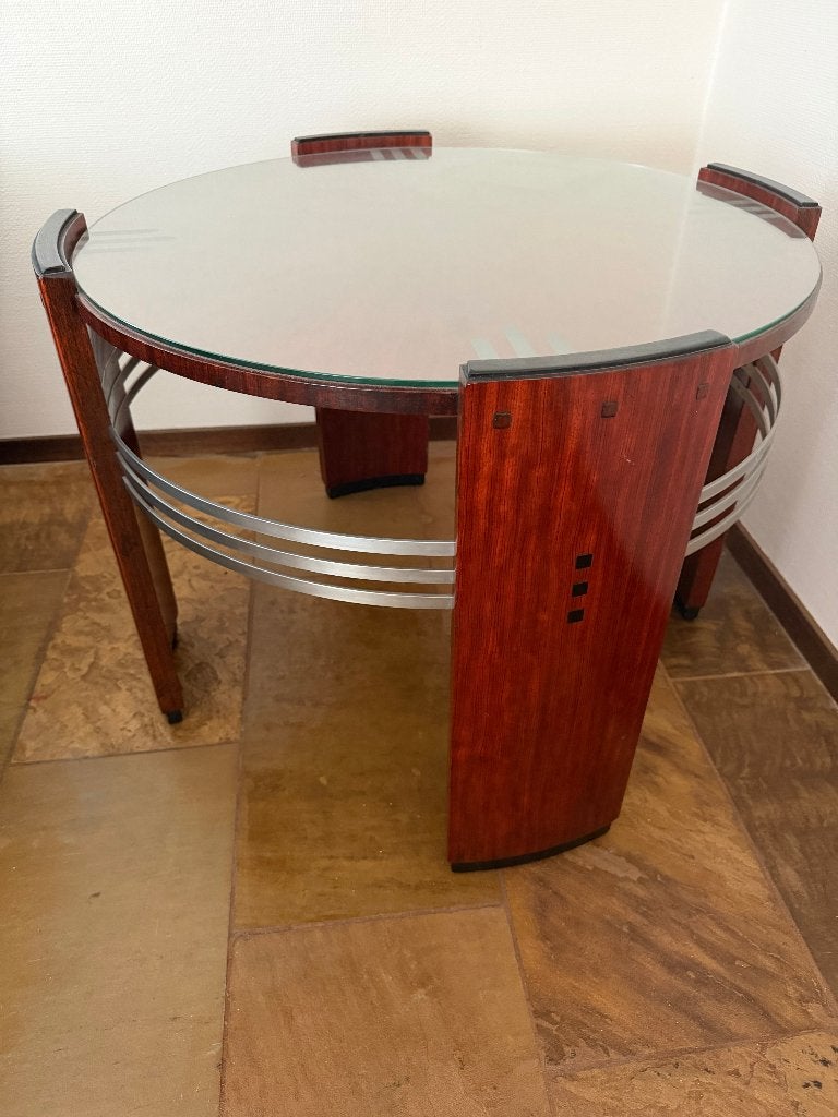 Bijzettafel rond Schuitema Decoforma – model Vinny, Ophalen, Art Deco / geometrisch design, Gebruikt, Rond
