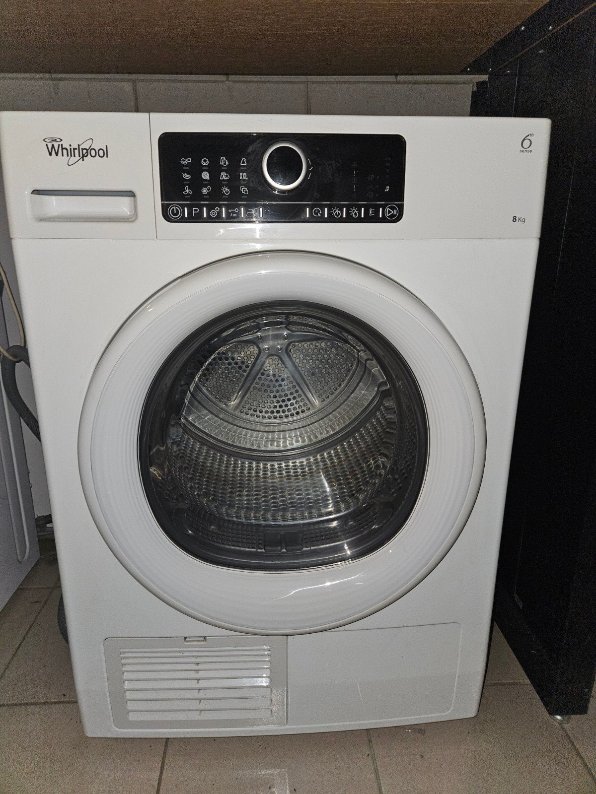 Whirlpool 6th Sense 8 kg droger, goed werkend, Witgoed en Apparatuur, Wasdrogers, Ophalen, Gebruikt, Overige typen, 8 tot 10 kg