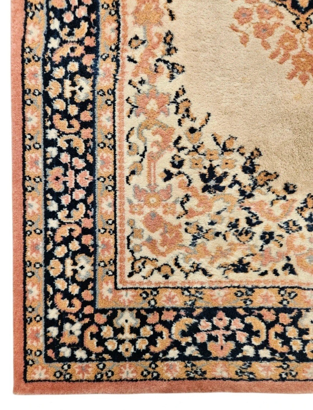 Vintage oosters wol vloerkleed medallion peach 80x157cm, Gebruikt, Www.hypepopup.nl, Www.hypepopup.nl, Www.hypepopup.nl