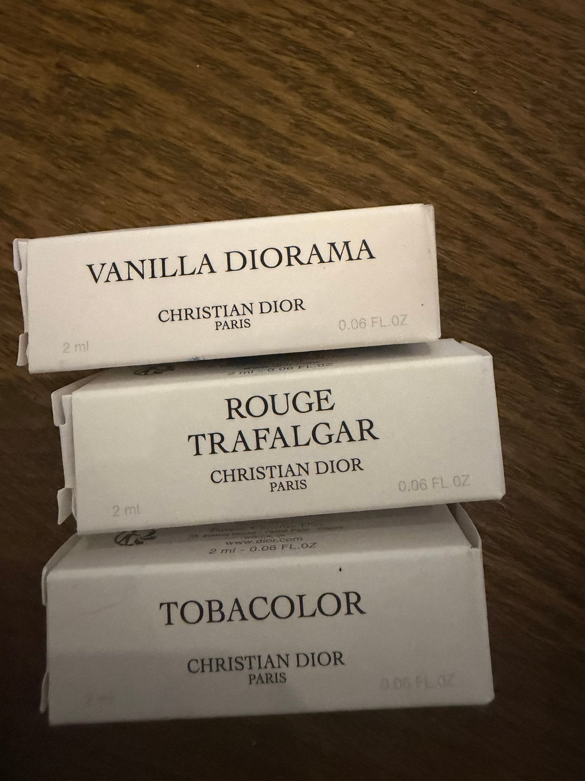 Dior samples vanilla diorama rouge trafalgar tobacolor, Ophalen of Verzenden, Zo goed als nieuw, Gehele gezicht