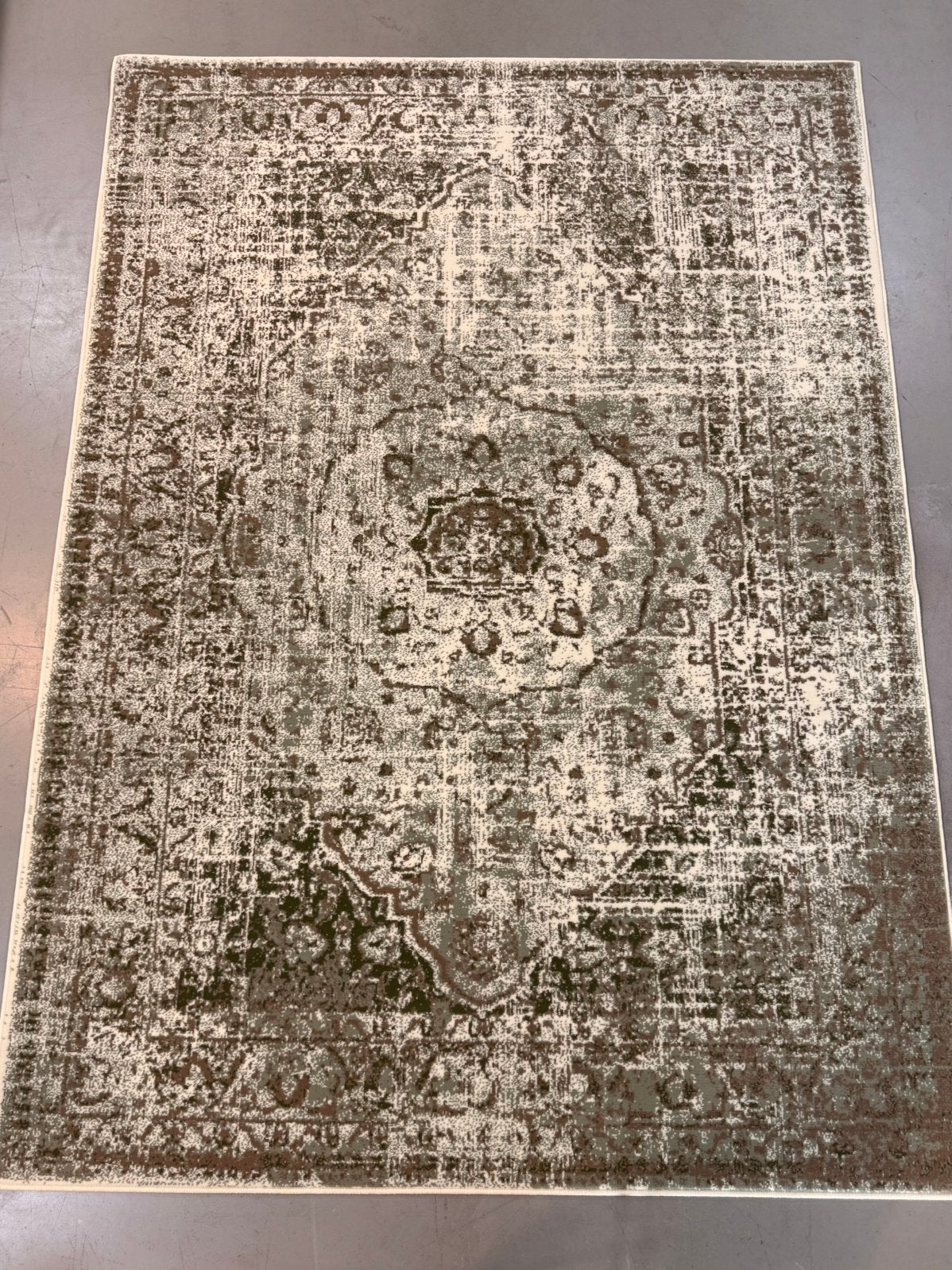 Vintage vloerkleed bruin/groen/beige 200x300cm sample, Interieur05, Douwe Tammingaweg 34, Ophalen of Verzenden, Zo goed als nieuw