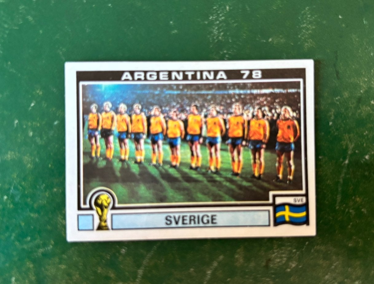 Panini plaatje team Zweden WK 78, Ophalen of Verzenden, Zo goed als nieuw