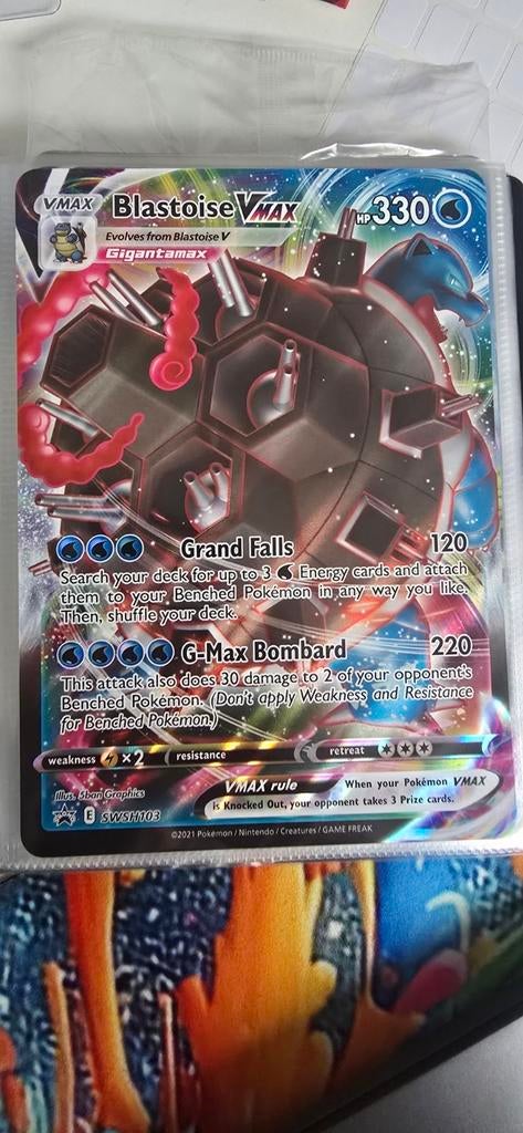Pokémon Blastoise VMAX kaart, Ophalen of Verzenden