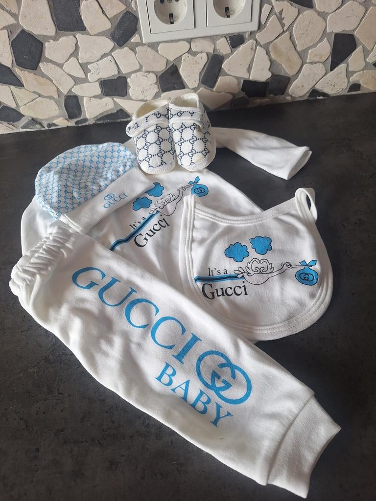 Baby kinder kleding New born 5 delig Baby Gucci, Ophalen of Verzenden