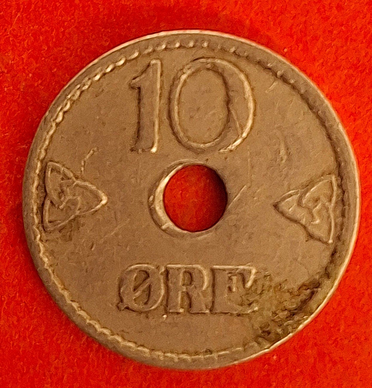 Noorwegen 10 Øre 1924 – Koning Haakon VII, Ophalen of Verzenden, Overige landen, Losse munt