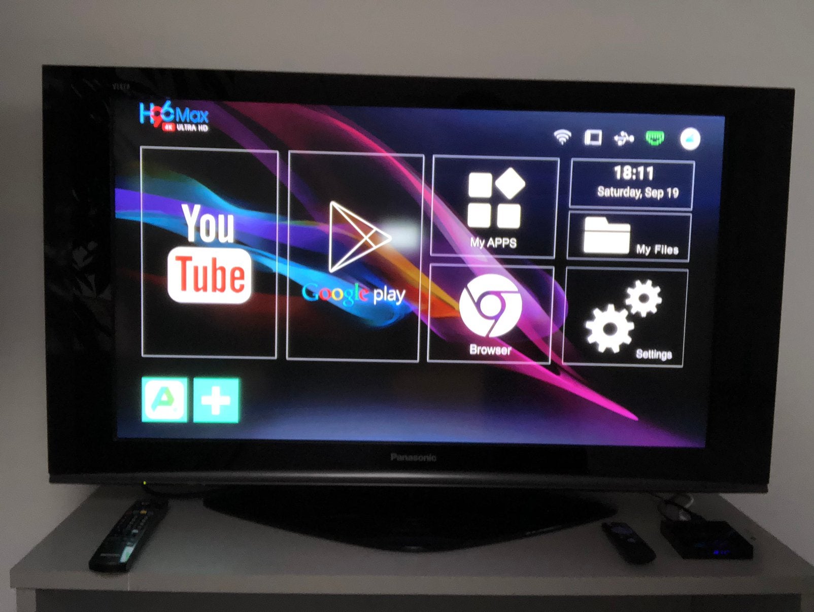 Complete Panasonic 42" Full HD TV + H96Max 4K Smart TV Box, Ophalen, Gebruikt, Panasonic, 50 Hz