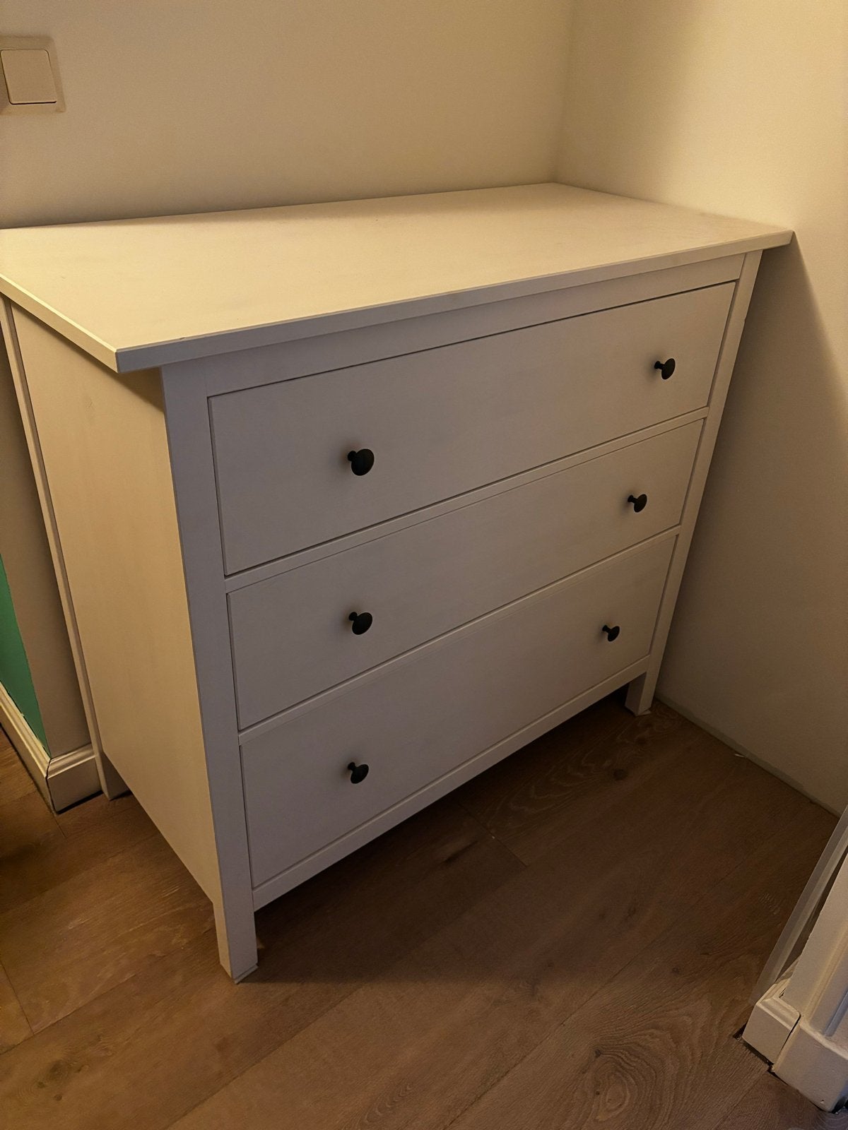 Ikea Hemnes - witte commode/ladekast, Gebruikt, 3 of 4 laden, Minder dan 100 cm, 25 tot 50 cm