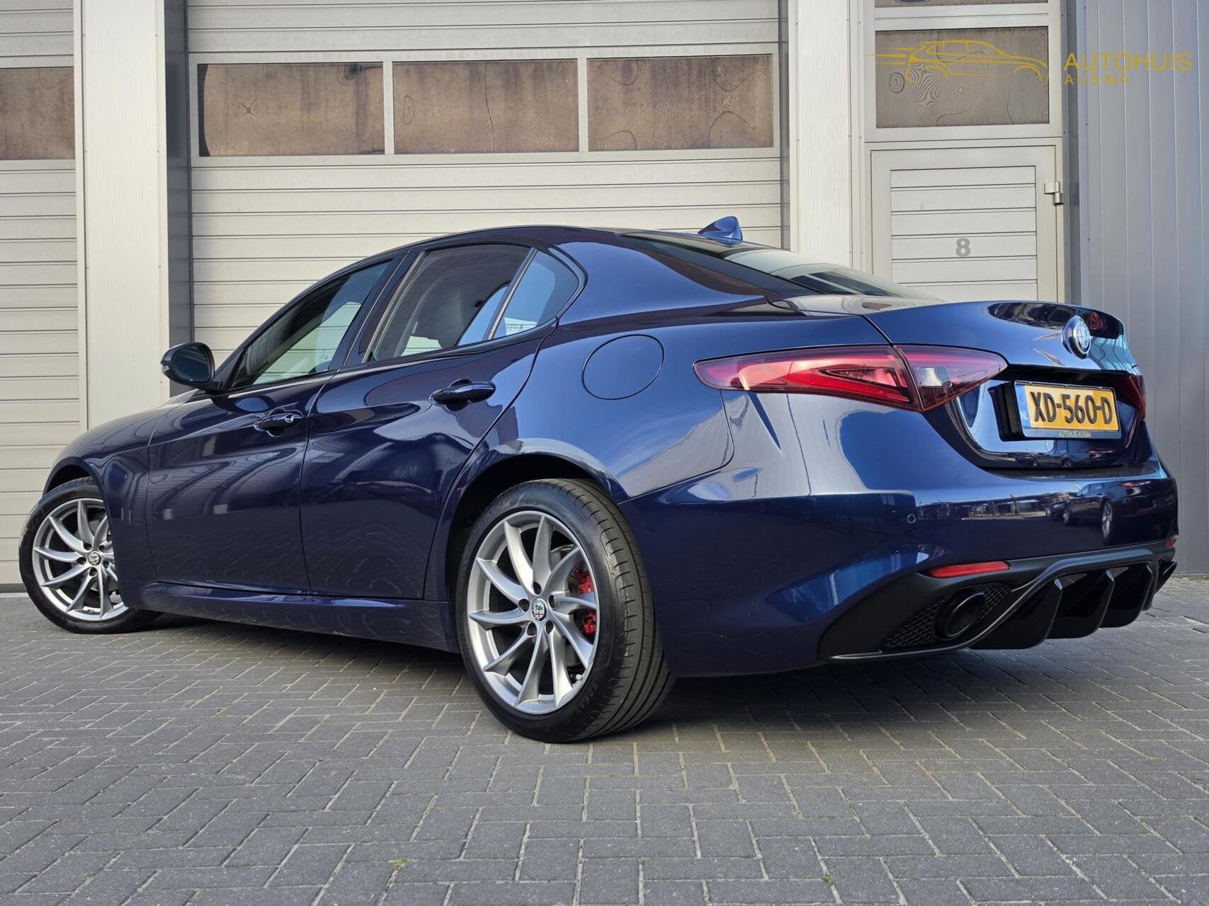 Alfa Romeo Giulia 2.0T Super ACC/Leder/Carplay/Dode/Keyless/, Auto's, Automaat, 745 kg, Achterwielaandrijving, Blauw