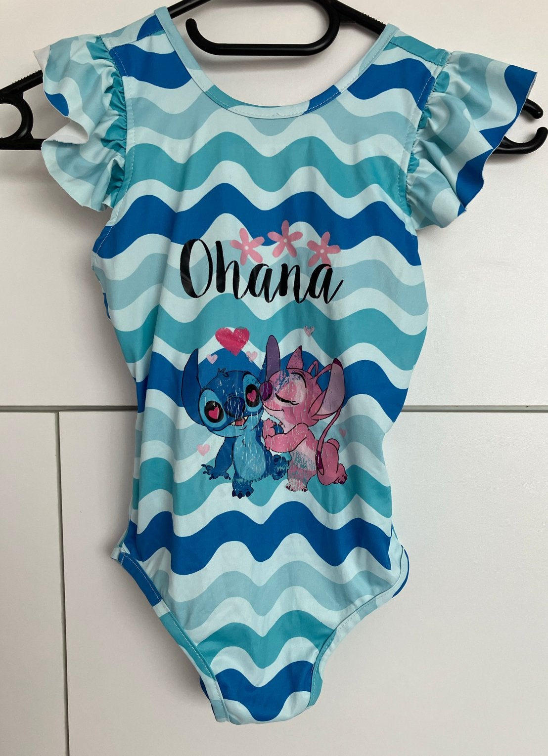 Leuk badpakje Stitch & Angel - maat 7-8 jaar maat 122/128, Gebruikt, Meisje, Badpak, Ophalen of Verzenden