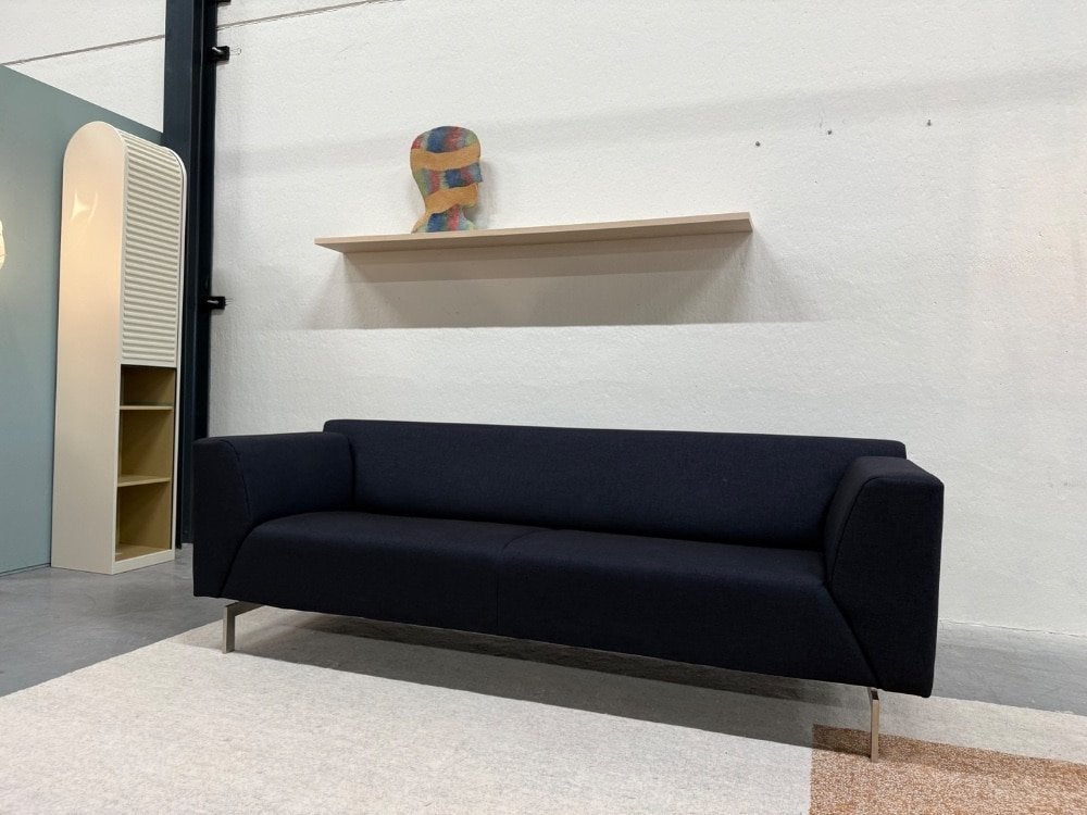 Als nieuw Rolf Benz Linea Bank stof Design 215, Huis en Inrichting, ROLF BENZ, Driepersoons, 75 tot 100 cm, Ophalen of Verzenden