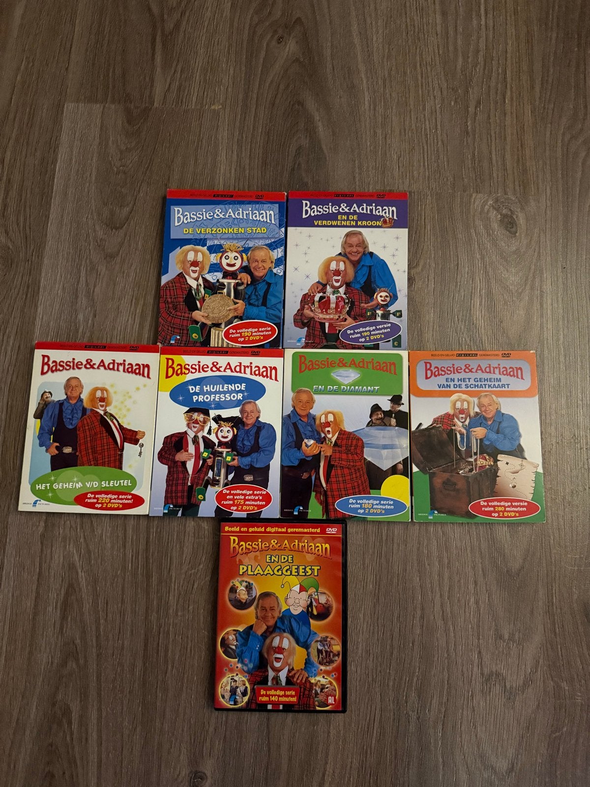 Bassie & Adriaan DVD Collectie - 7 DVD's, Alle leeftijden, Ophalen of Verzenden, Gebruikt, Avontuur
