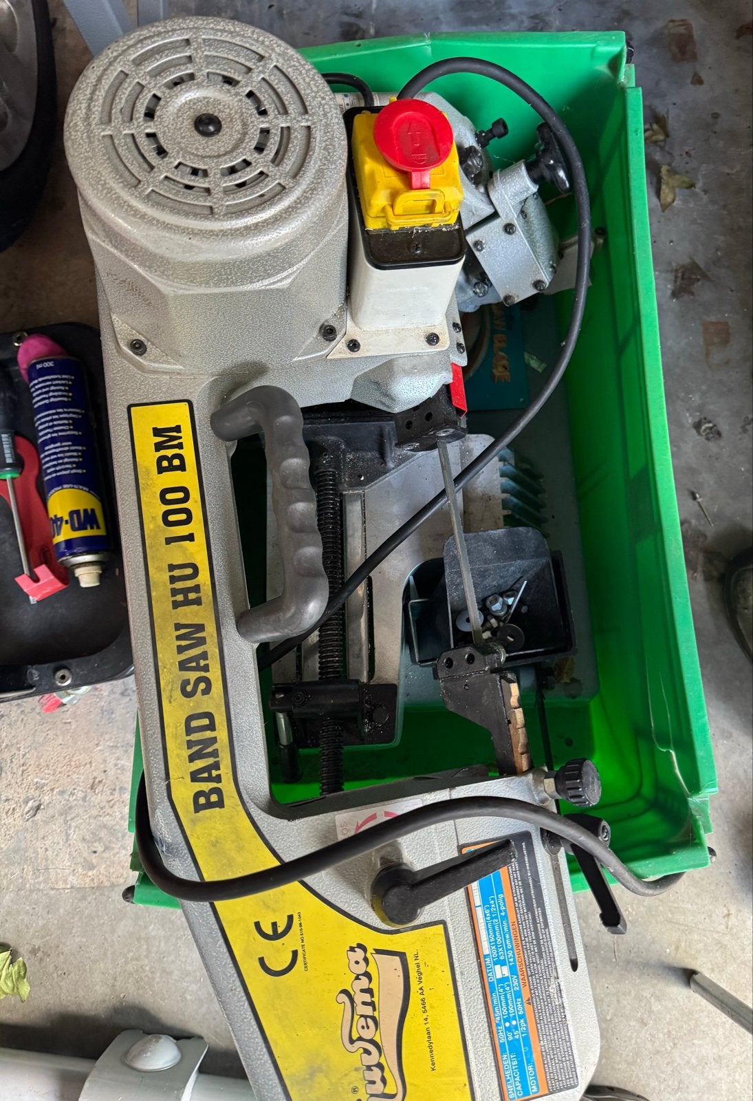 Huvema HU100BM ‘in a box’ - Metaalbandzaagmachine, Ophalen, Gebruikt, 70 mm of meer, 600 tot 1200 watt