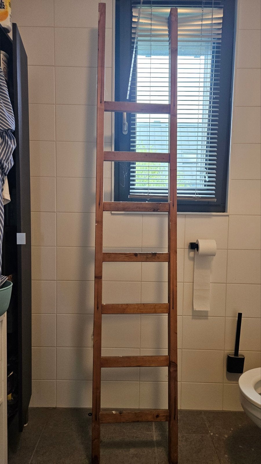 Houten ladder, decoratief of voor lichte klusjes, Doe-het-zelf en Verbouw, Ophalen, Gebruikt, Ladder, 2 tot 4 meter