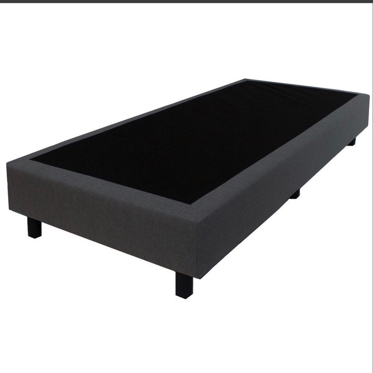 Eenpersoons boxspring - Grijs - Zo goed als nieuw, 90 cm, Eenpersoons, Ophalen of Verzenden, Zo goed als nieuw