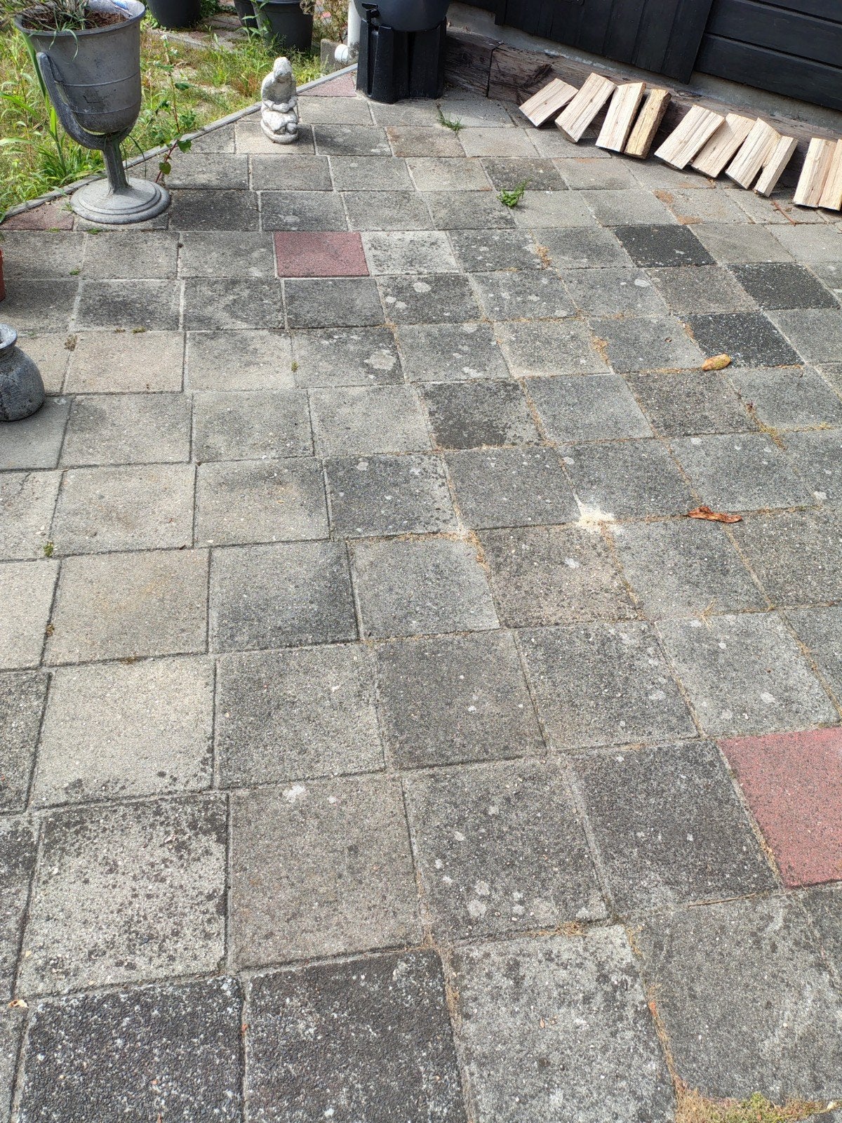 30x30 tegels, Tuin en Terras, Ophalen, Gebruikt, Beton, Terrastegels