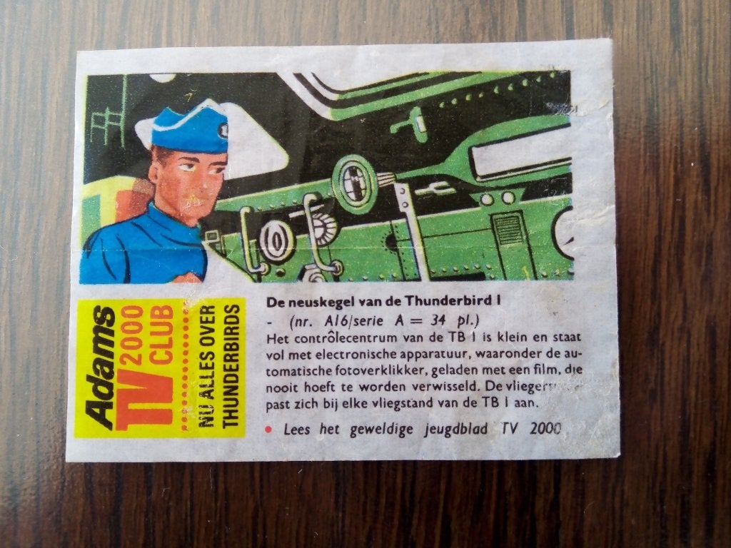 Thunderbirds nr.A-16*1966*adams  tv 2000 club-neuskegel, Alle leeftijden, Ophalen of Verzenden, Gebruikt, Science Fiction en Fantasy