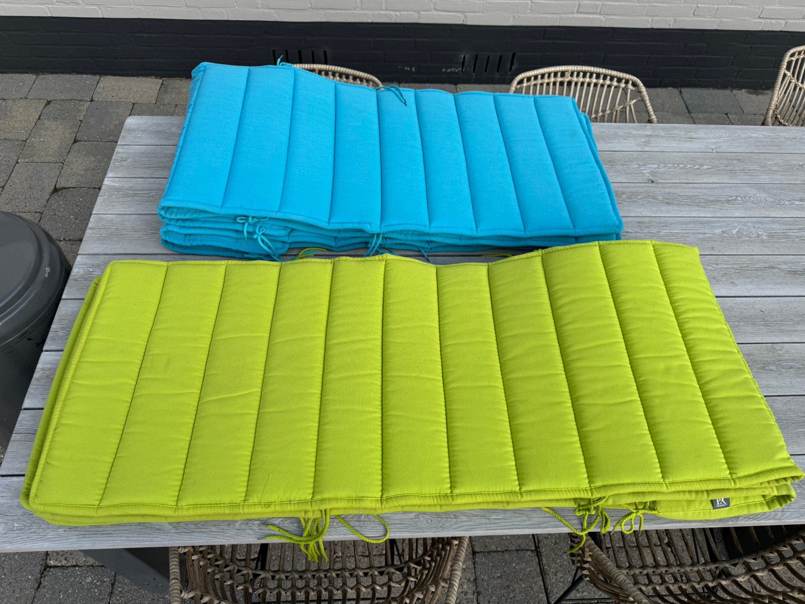 PR design tuinkussens hoge (4x) en lage (4x) rugleuning, Ophalen, Zo goed als nieuw