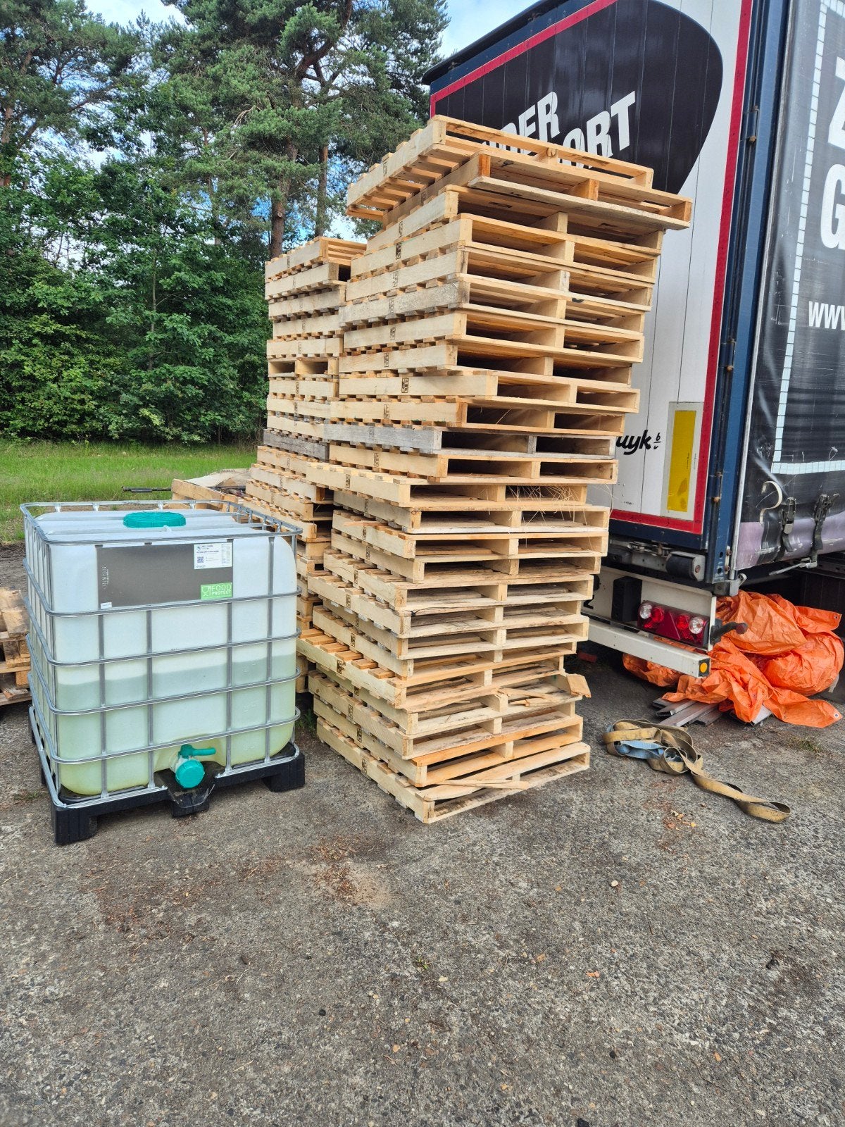 Pallets, Doe-het-zelf en Verbouw, Hout en Planken, Ophalen, Zo goed als nieuw, 50 mm of meer, Pallet
