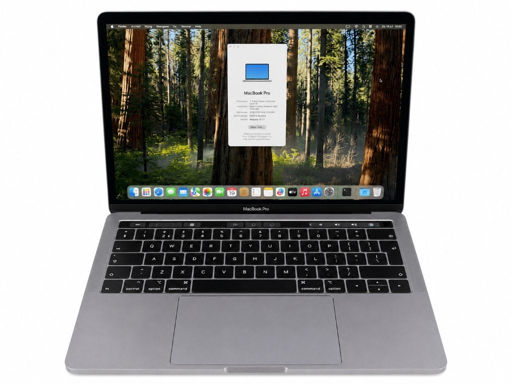 Macbook Pro 2018 - i5 - Touchbar - 8GB - 250GB SSD, MacBook Pro, 256 GB, 2 tot 3 Ghz, Qwerty