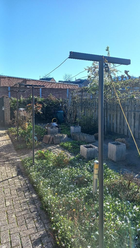 3 waslijn palen, Tuin en Terras, Droogmolens en Wasrekken, Ophalen, Gebruikt, Overige typen