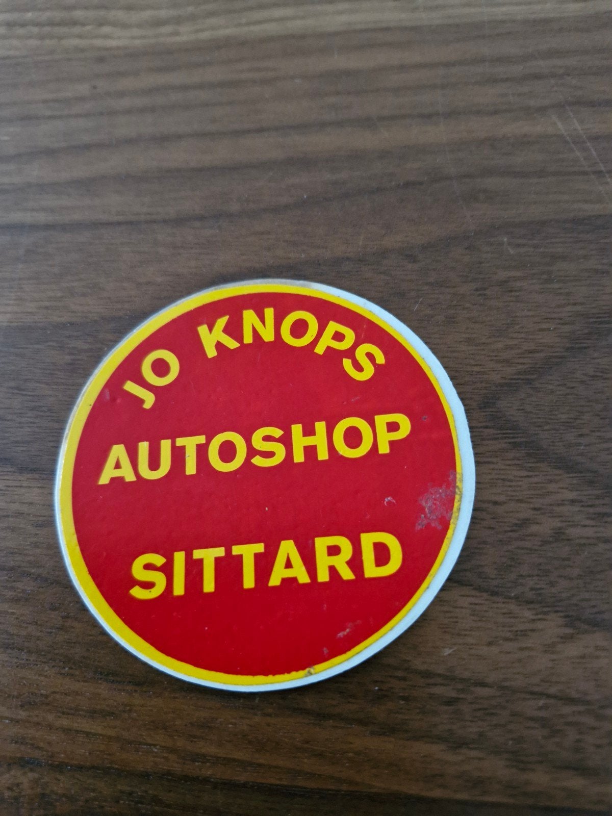612 Vintage Jo Knops Autoshopp Sittard Sticker, Ophalen of Verzenden