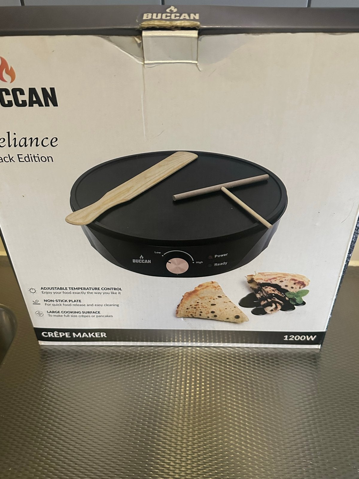 Buccan Reliance Crêpe Maker 1200W - Nieuw in doos, Ophalen, Nieuw