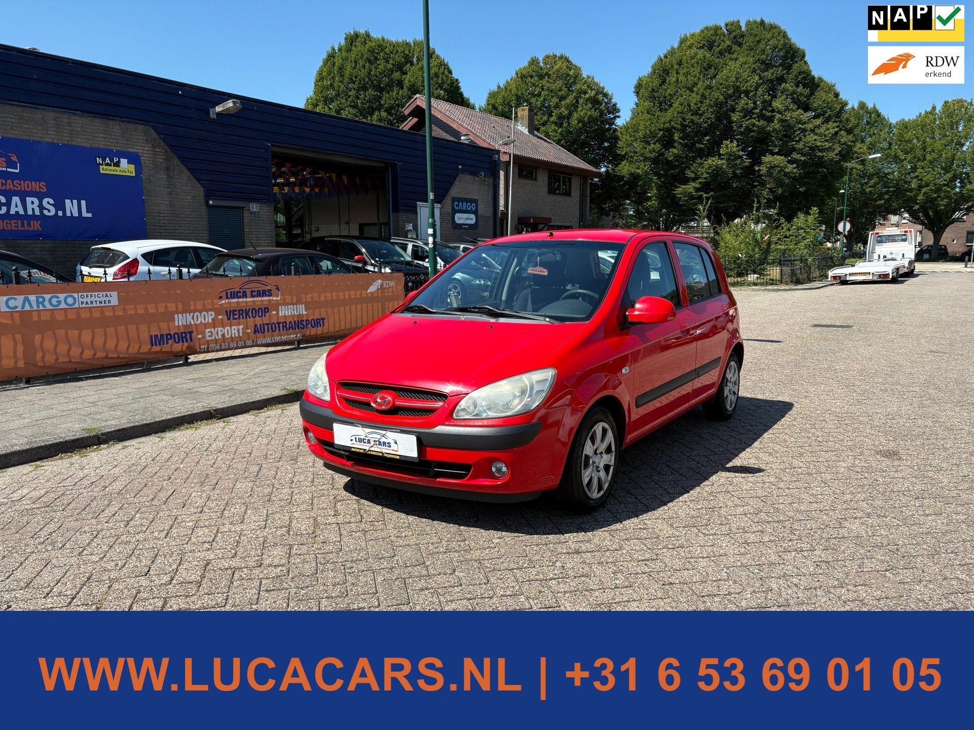 Hyundai Getz 1.4i Active Cool Airco NIEUWE APK!, Voorwielaandrijving, 450 kg, 4 cilinders, Origineel Nederlands